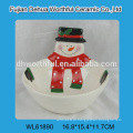 Boneco de neve bonito em forma de placa de cerâmica para decoração de Natal